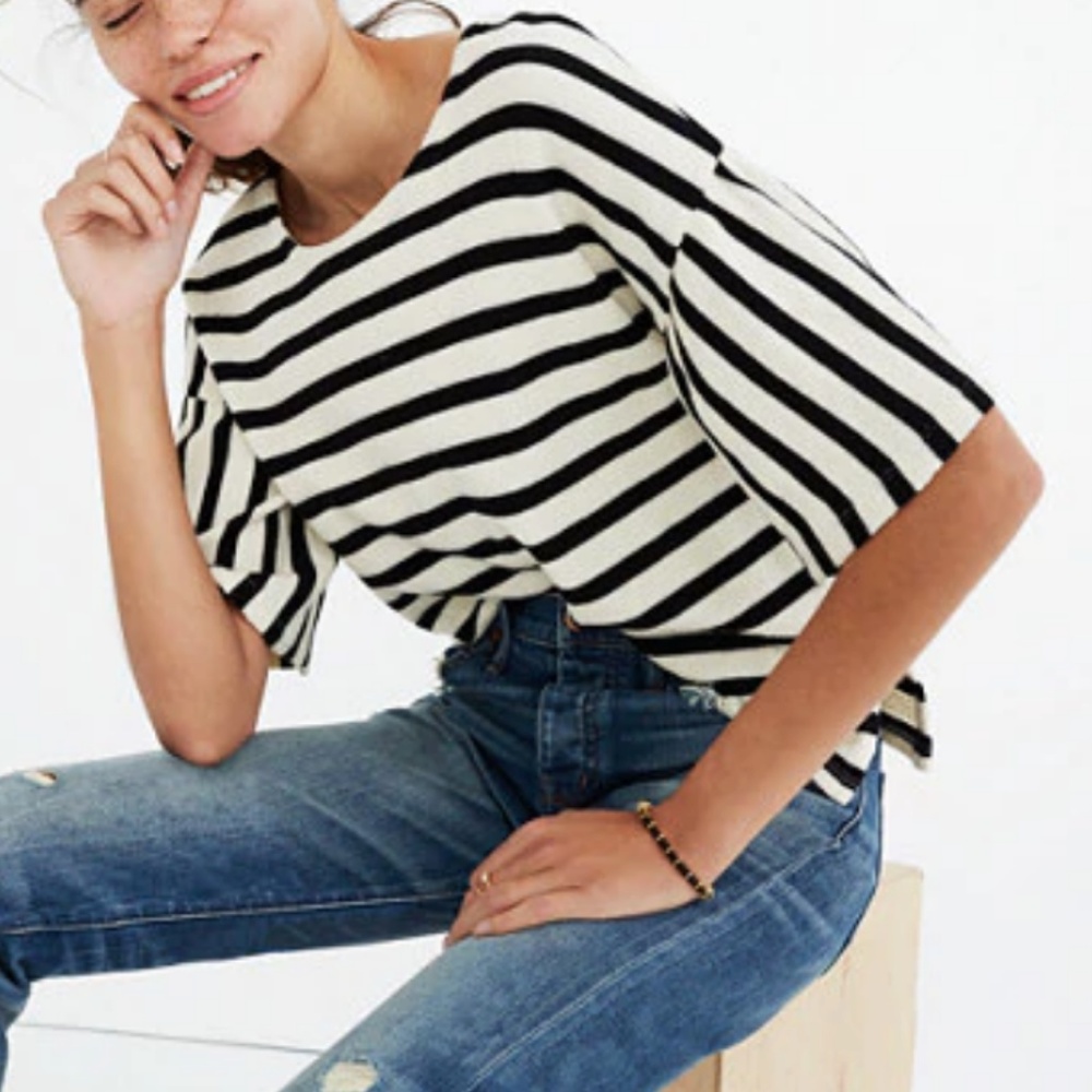 Madewell Striped Bell-Sleeve Top